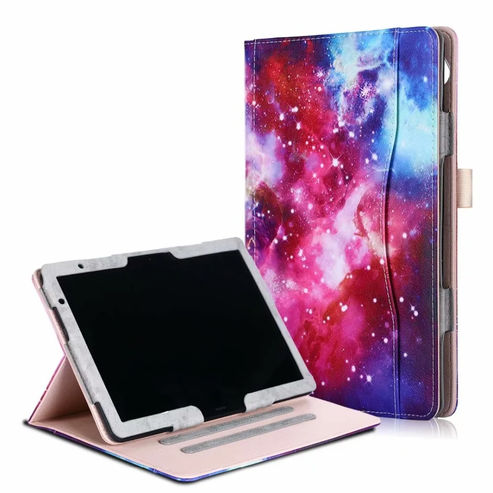 Чехол для планшета huawei Mediapad T5 10 и для huawei Mediapad M5 Lite 10 Внутренняя рамка Передняя опора из искусственной кожи чехол+ ручка