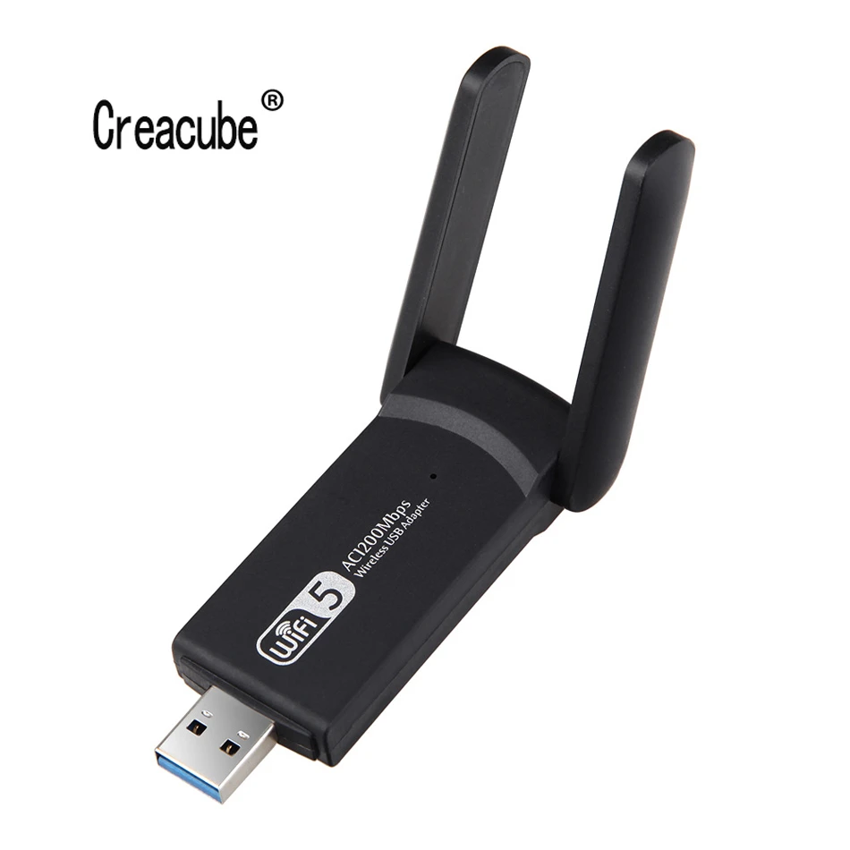 network interface card Creacube USB 3.0 AC 1200M 1900M Wifi 2 Băng Tần 5G 2.4G 802.11AC Wifi Ăng Ten Kép dongle Mạng Cho Laptop wifi adapter for pc