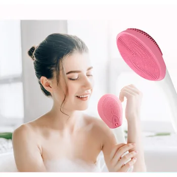 

Silicone Electric Bath Brush Shower Massage with 3 Vibration Levels Long Handle Body Cleansing Brush Bathing Spa Tools Shower