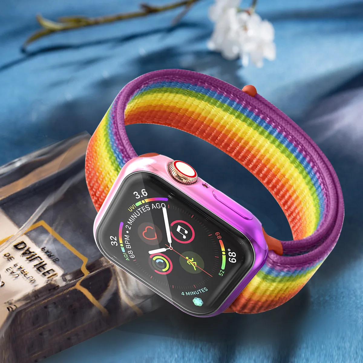 Полный защитный чехол для Apple Watch Series 5 4 3 2 1 градиентные цвета TPU чехол Защитная пленка для экрана для iWatch 38/40 мм 42/44 мм