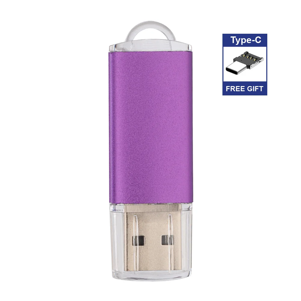 

Free Type-C adapter Large capacity USB Flash Drive 256GB 128GB 64GB 512gb 32gb 16gb 8gb flash memory Pendrive High Speed