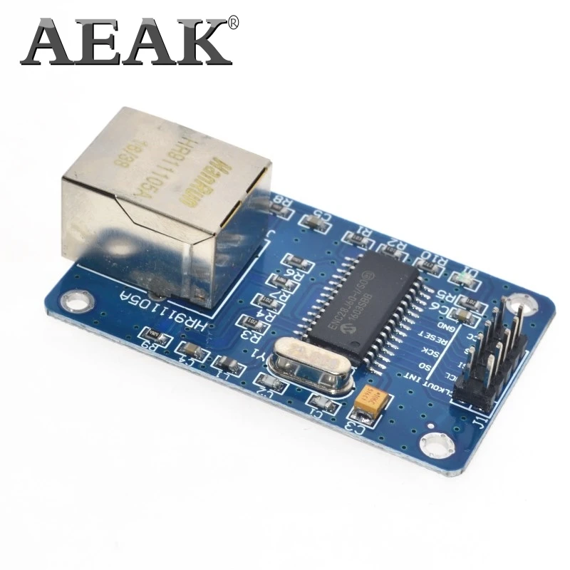 Сетевая плата AEAK ENC28J60 LAN Ethernet Модуль 25 МГц Кристальный AVR 51 LPC STM32 3 В|lpc board| |