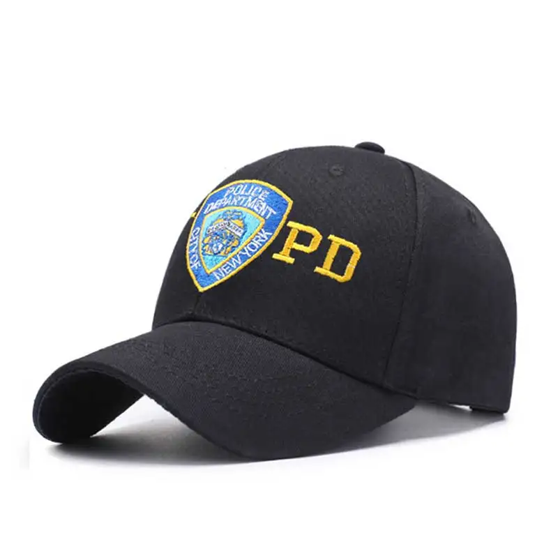 Новая модная бейсбольная Кепка с вышивкой NYPD Police женская уличная армейская кепка Повседневная шляпа для отца Мужская тактическая Кепка - Цвет: Black