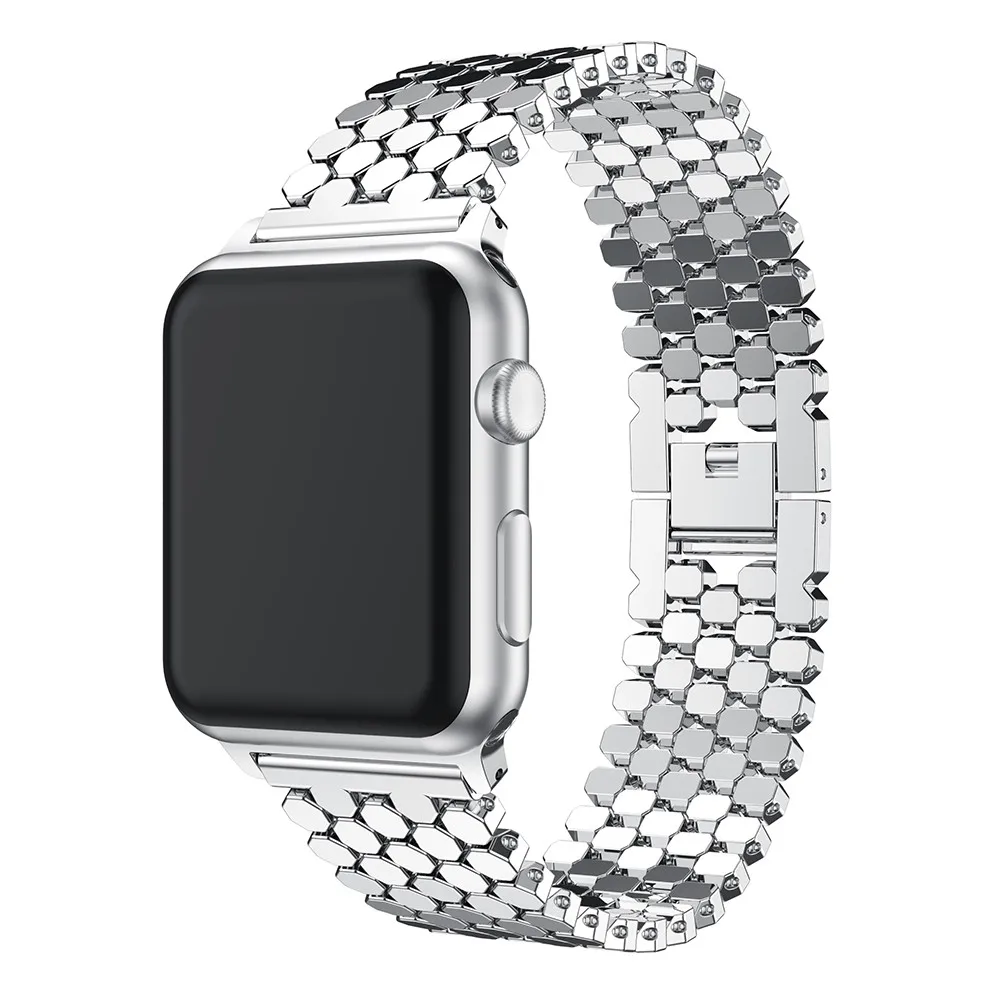 Ремешок из нержавеющей стали для часов Apple Watch 44 мм 40 мм 42 мм 38 мм для iwatch 5 4 3 21 золотые ювелирные изделия браслет аксессуары