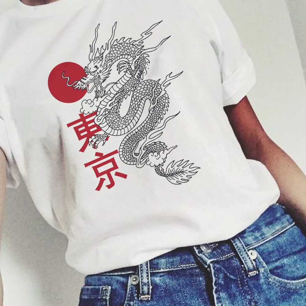 Tokyo Dragon Sun Vintage Japanese T Shirt Women S Harajuku Streetwear Tshirt Casual Cotton Tee Women Cute Aesthetic Top Clothes T Shirts Aliexpress