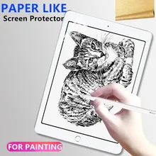 Бумага как Защитная пленка для экрана матовая ПЭТ Антибликовая живопись для Apple iPad 9,7 Pro 10,5 mini 5 Face ID 11 12,9 Новинка 10,2 дюймов(China)