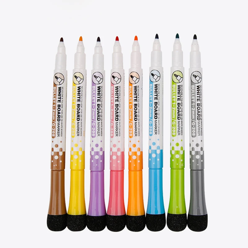 Erasable Whiteboard Pen Markers Classroom Supplies Magnetic Children's Drawing 