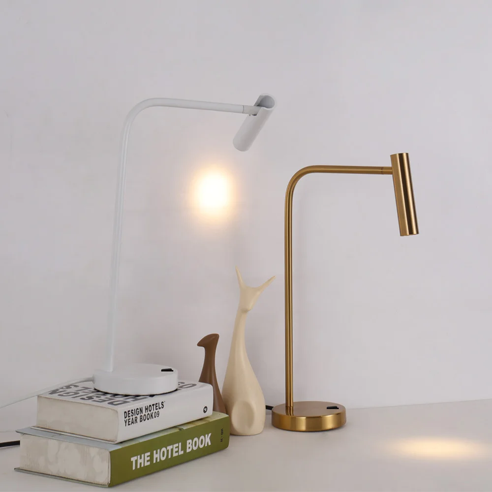 Zerouno Led Table Light Desk Lamp EU US Plug 85-265V CREE Chip Aluminum Rotating Head Bedroom Led Reading Lights Book Lights