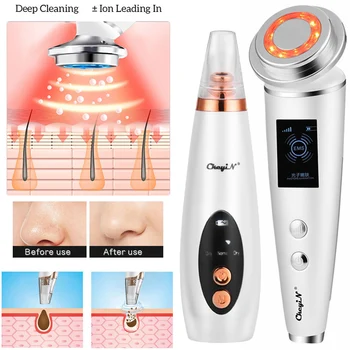 

LED Photon Light Skin Rejuvenation Tightening Facial Cleaning EMS Face Massager Wrinkle Remover+Vacuum Suction Blackhead Remover