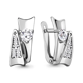 

AQUAMARINE earrings with cubic zirconia, cubic zirconia swarovski, Silver 925