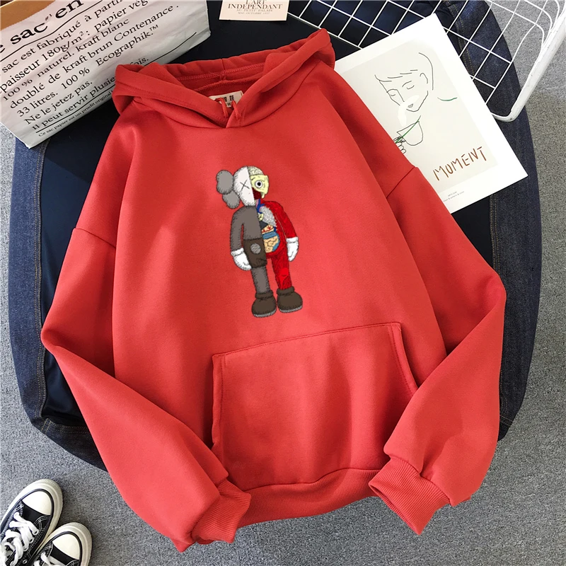 Red Shellsuning модная толстовка с капюшоном для женщин в Корейском стиле Ulzzang Harajuku уличная универсальная Повседневная Женская куртка с длинным рукавом - Цвет: Red