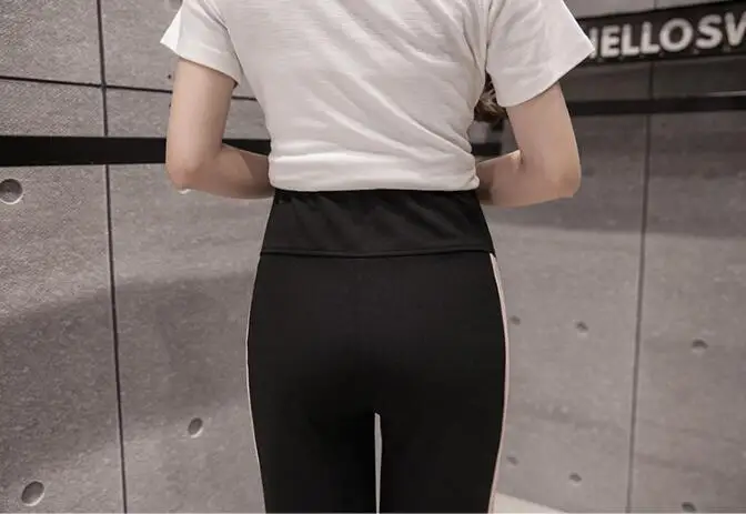 Maternity Loose Contrast Color Trousers Pregnant Flare Pants Causal Women Pant