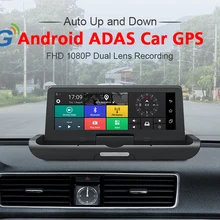8 Cal Android 8.1 Dashcam 4G elektroniczny inteligentny składane 2 + 32G wideorejestrator samochodowy nawigacji GPS podwójny obiektyw ADAS konsola środkowa wideorejestrator