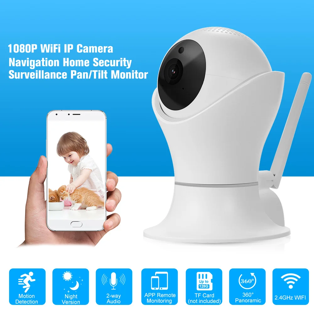 1920*1080P 2MP Смарт PTZ IP камеры WIFI Крытая беспроводная камера безопасности 9 ИК светодиодов интеллектуальное автоматическое отслеживание человека
