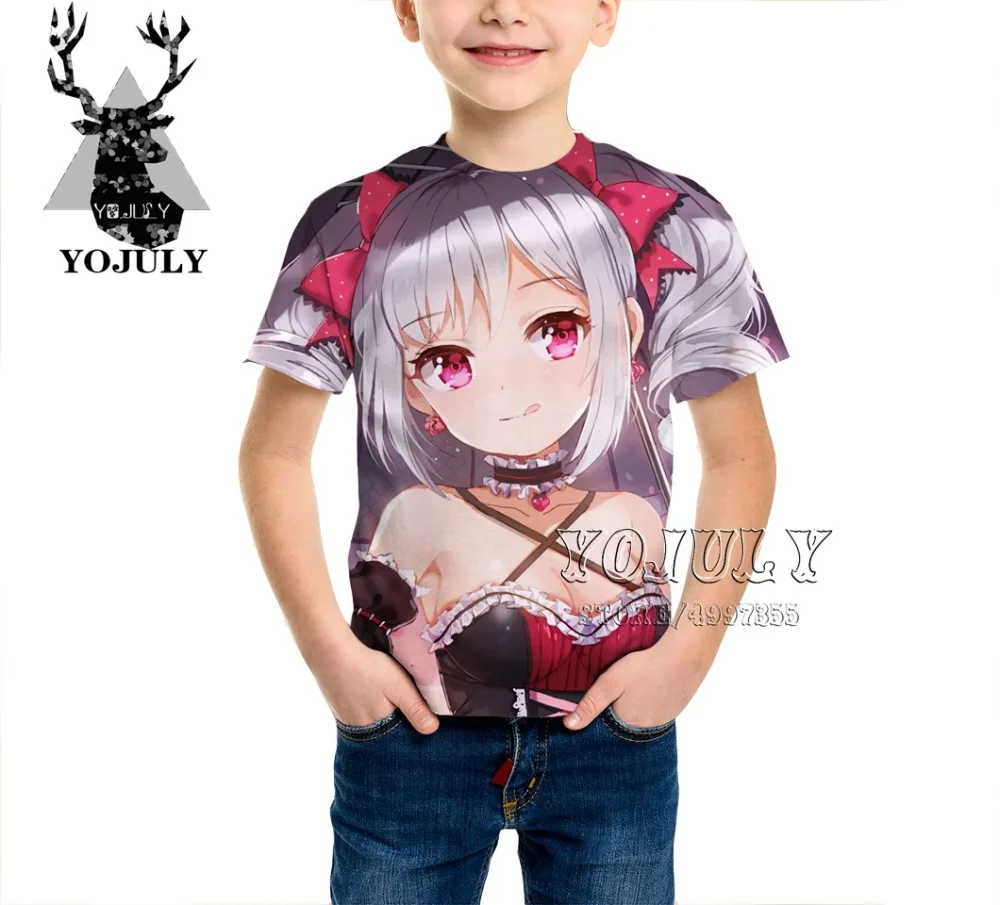 YOJULY/детская одежда Idol Master, Детская футболка с 3d принтом Золушки для девочек и мальчиков Лидер продаж, модные футболки A466