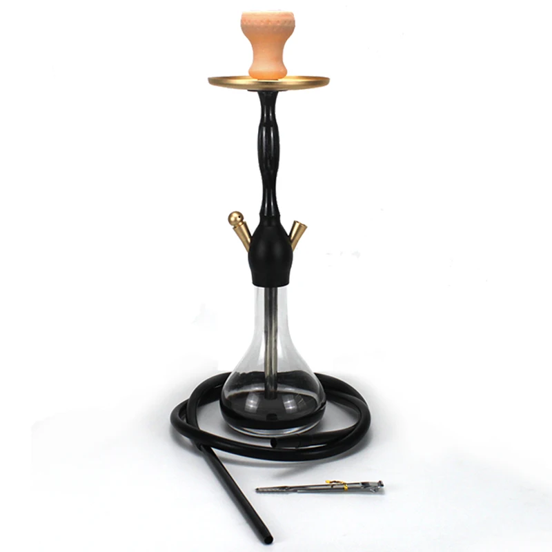 Кальян Роскошная копия драгоценного камня материал Nargile Sheesha Narguile Chicha Cachimbas водяная трубка-кальян - Цвет: Black