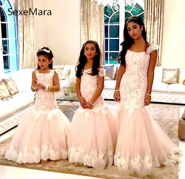 ivory lace tulle flower girl dress