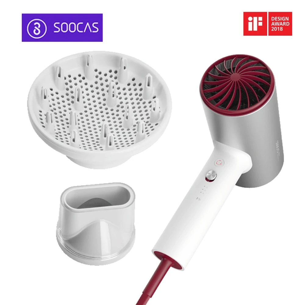 Фен для волос SOOCAS H3 Быстросохнущий анион 1800 Вт Умный домашний фен с двумя