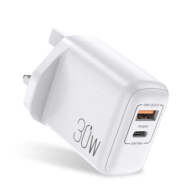 charger 65w UKGO PD 30W 2 Ports EU US UK Plug Fast Charger Adapter For iPhone 12 11 Samsung Xiaomi Huawei QC 3.0 Mobile Phone Quick Charger charger 65w Chargers