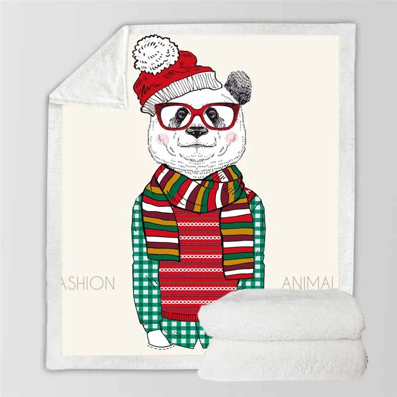 Happy Merry Рождественская елка Санта Клаус кровать одеяло для взрослых детей хлопок бархат диван одеяло с рукавами постельное белье пледы одеяло - Цвет: COLOR 8