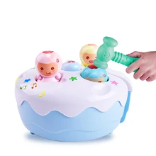 Электрический хомяк Детская Игрушка Головоломка музыкальная игра ручной моль игровой автомат электрический игрушечный хомяк звук и свет фруктовый торт смешной