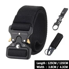 Тактический ремень армейский Военный нейлоновый автоматический ремень с металлической пряжкой полицейский уличный сверхмощный охотничий тренировочный ремень Широкий Cinto