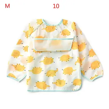 

Cute Kids Baby Smock Waterproof Feeding Shirt Long Sleeve Children Burp Bibs