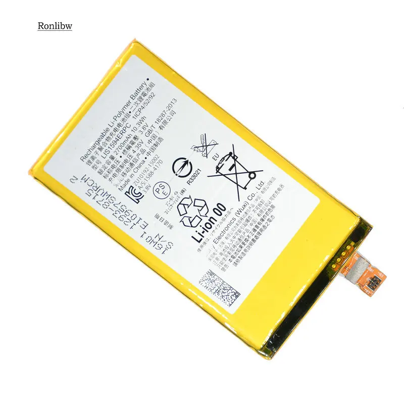 Сменный аккумулятор Ronlibw 2700 мАч LIS1594ERPC для Sony Xperia Z5mini XA Ultra C6 F3216 F3215 F3216Xc Xmini F5321 Z5C