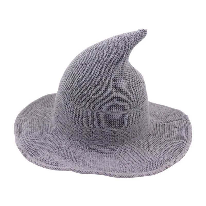 1 шт Современная шляпа ведьмы на Хэллоуин шерстяная Женская Дамская шляпа из модной овечьей шерсти вечерние шляпы на Хэллоуин