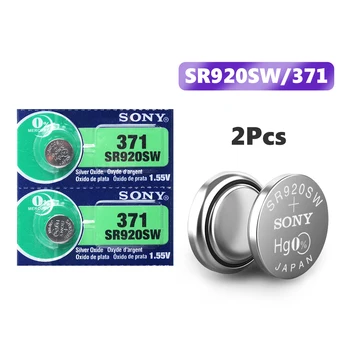 

2pcs For Sony 100% Original 370 AG6 371 SR920SW 920 1.55V Watch Battery SR920SW 371 Button Coin Cell Batteries MADE IN JAPAN