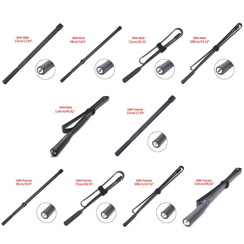 

2020 CS T-actical Antenna SMA SMA-Female Dual Band VHF UHF Foldable for baofeng