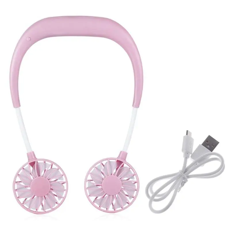 Hands Free шейный подвесной Персональный вентилятор с usb-кабелем Rechageable портативный мини охлаждающее приспособление для наружного домашнего офиса Trvel