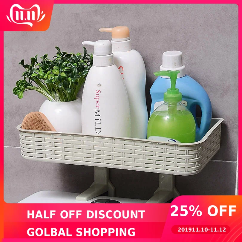 

Home Bathroom Storage Rack Multifunction Strong Adhesive Rack Toiletries Shelves for Bathroom Organizer Accessories