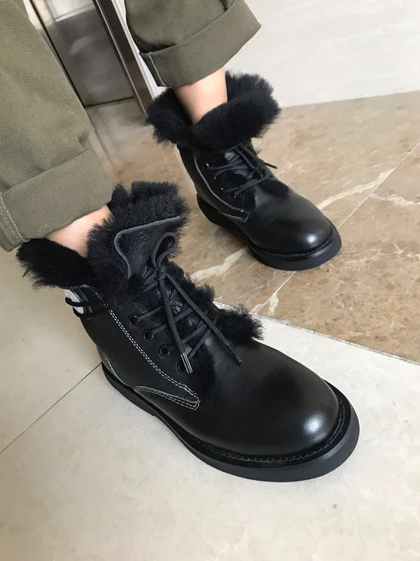 

Winter plus velvet Martin boots British high boots boots with rigs motorcycle boots women's booties plus velvet cotton shoes