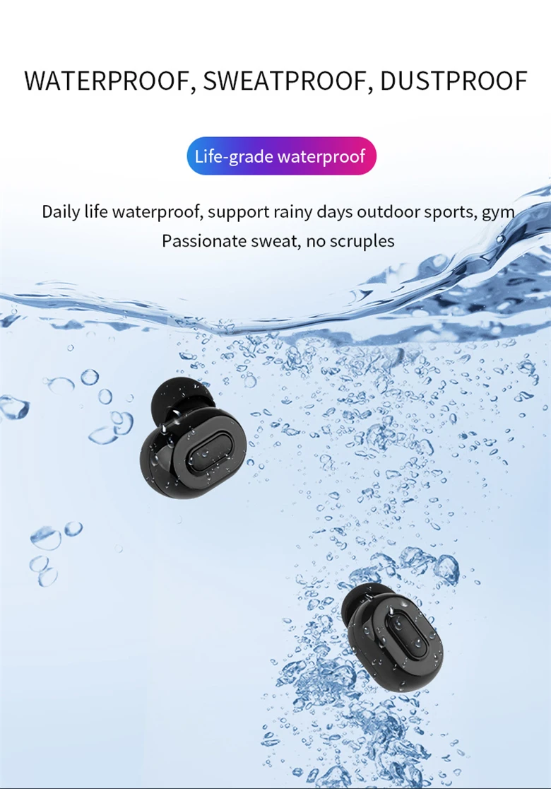 Lyenn K1D Bluetooth 5,0, беспроводные TWS наушники, 8D, стерео звук, наушники, водонепроницаемая Спортивная гарнитура, шумоподавление, наушники в ухо