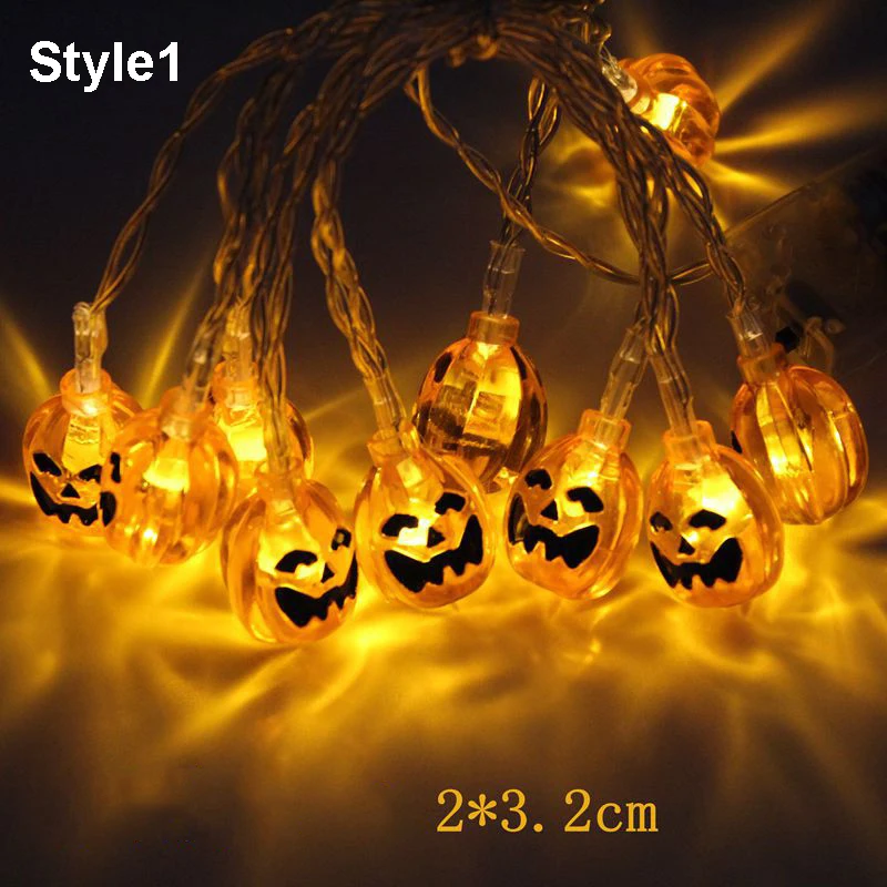

3M 20LED Halloween Pumpkin LED String Lights Christmas Outdoor Decoration Garlands Horror LED Light String Party Holiday Decor