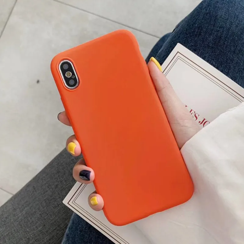 На каждый день оранжевый однотонная цветная крышка чехол для huawei Nova 4 3 3i 3e P10 P20