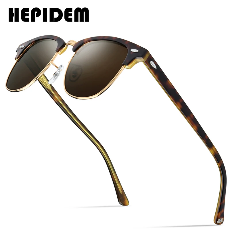 

HEPIDEM Acetate Polarized Sunglasses for Women 2020 New Fashion Luxury Brand Design Retro Vintage Round Sun Glasses for Men 9131