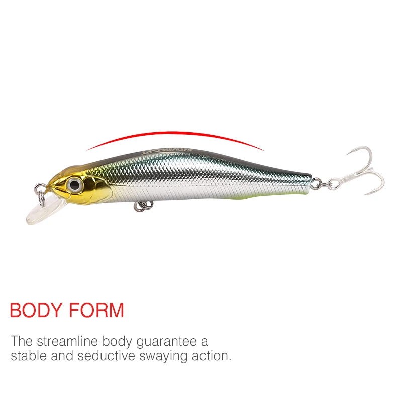 TSURINOYA DW44 8 см г Minnow приманки для рыбалки глубина погружения: 1m твердая приманка