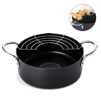 

20cm Japanese Style Deep Frying Pot Tempura Frter Pan Fried Chicken Pot Cooking Tools Kitchen Utensil