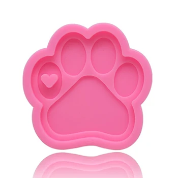 

Crystal Epoxy Resin Mold Bear Paw Keychain Casting Silicone Mould DIY Craft Tool