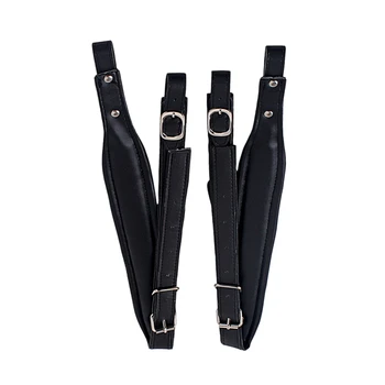 

SEWS-1 Pair Adjustable Soft Synthetic Leather Accordion Shoulder Straps Belt Adjustable Length for Bass Accordions Universal