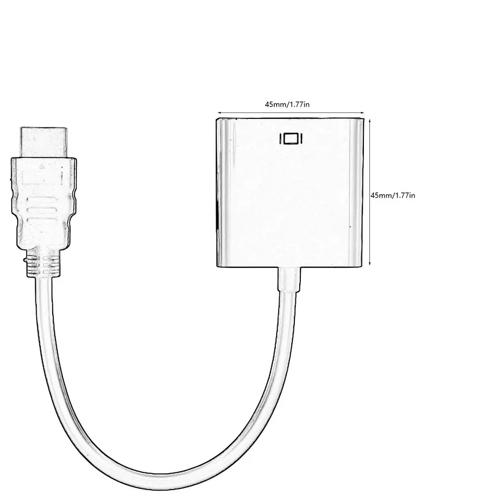 1080P активный HDMI к VGA адаптер видео конвертер папа к женскому с микро USB и 3,5 мм аудио порт кабель