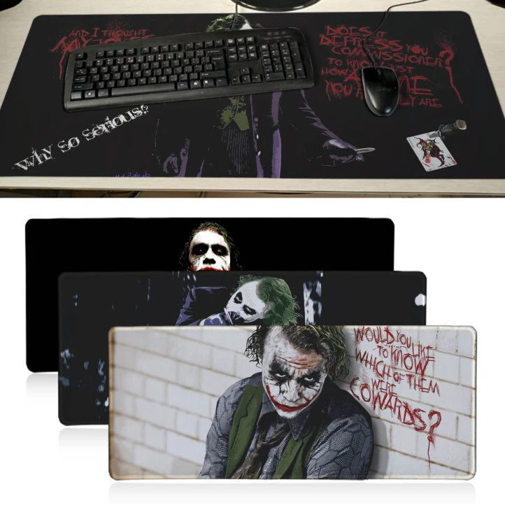 

Batman Arkham City Joker Heath Ledger Mousepad gaming mouse pad xl Speed Keyboard Mouse mat Laptop PC notebook desk pad