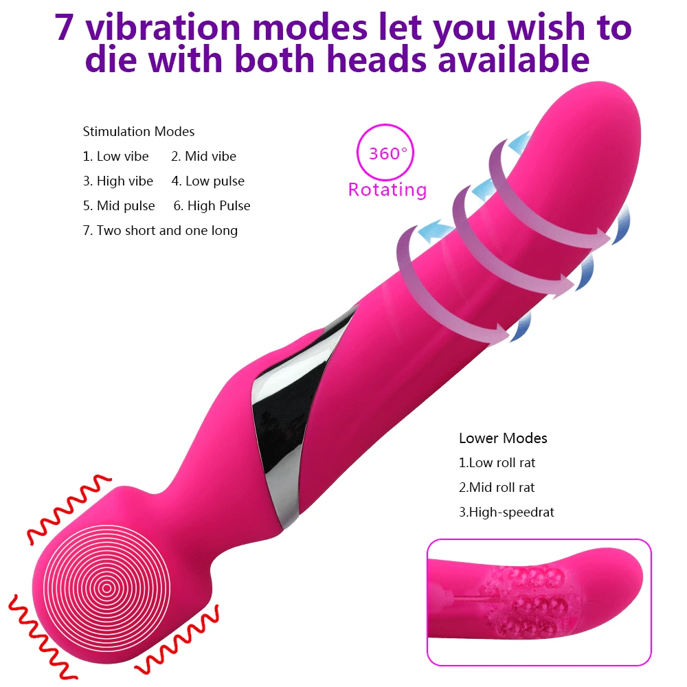 360° Rotating Vibration Turn beads Vibrator for women Clitoris Stimulator G Spot Dildo Female Erotic Sex Toy adult | Красота и