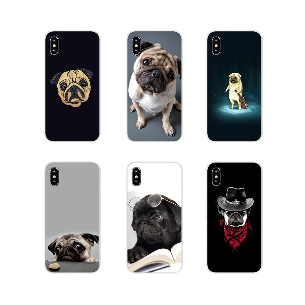 Мопс для Samsung Galaxy S2 S3 S4 S5 Mini S6 S7 Edge S8 S9 S10E Lite Plus Аксессуары чехлы телефонов |