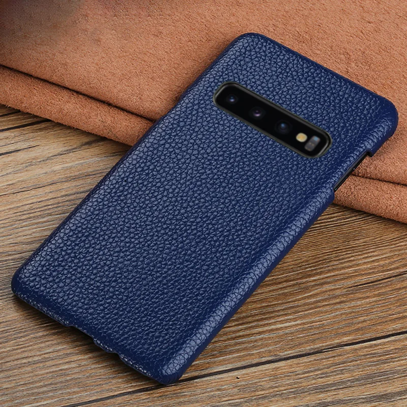 Чехол для телефона Samsung Galaxy A50 A70 S7 S8 S9 S10 Plus Note 8 9 10 кожаный чехол с текстурой личи A30
