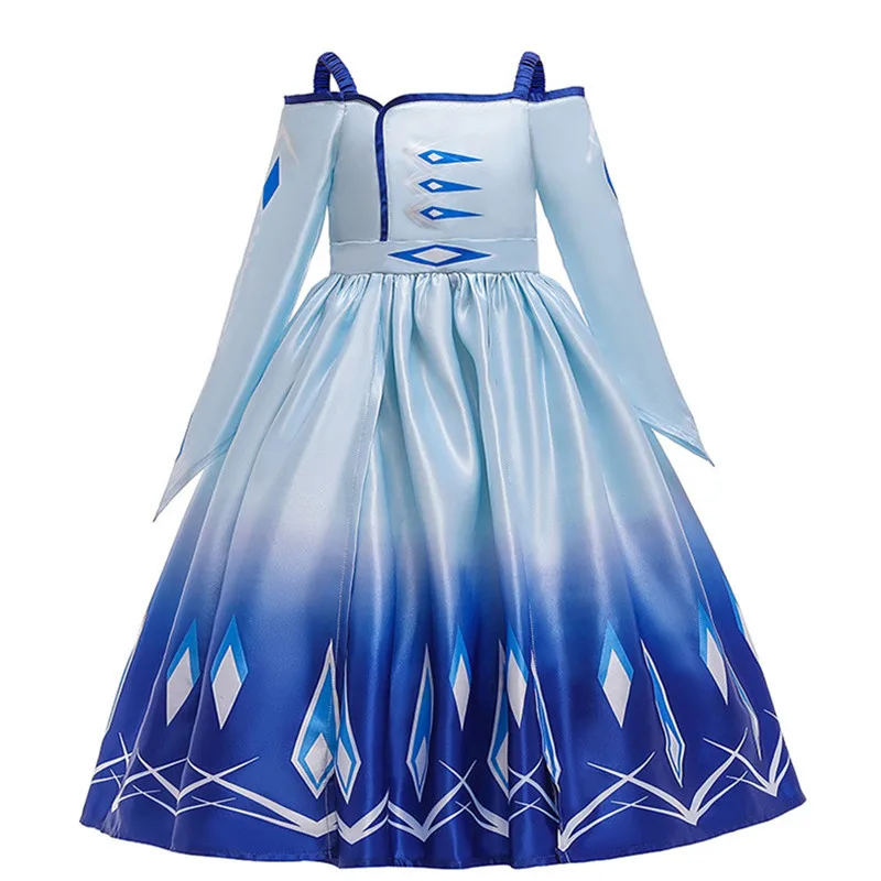 Frozen2/платье для выпускного вечера с холодным сердцем для девочек; комплект с платьем Эльзы; Рождественский карнавальный костюм; детское платье принцессы для вечеринки на Хэллоуин