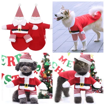 

Dog Clothing Dog Clothes Puppy Christmas Clothes Cute Coat with Hat Cat Warm Coat for Small Medium Dog