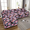 Psychedelic Skull L Shape Stretch Sofa Cover 1/2/3/4 seat Non-slip Combination Couch Covers Elastic Slipcover For Living Room 3